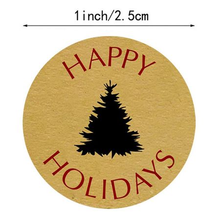 1 Inch Mustard Christmas Stickers Xmas Label Christmas Tags/500 Holiday Stickers DIY Gift Baking Package Envelope Seals