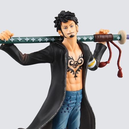 Anime One Piece Battle Edition Trafalgar D Water Law Recumbency Statue PVC Action Figure Model Doll Toy 18CM
