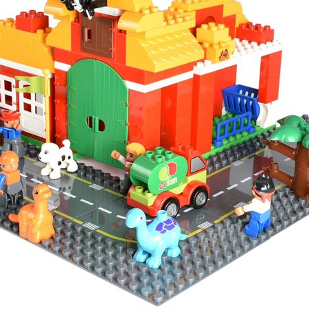Toy Vehicles City Road Street Base plates Straight Curve  Building Blocks Parts Bricks Base Plate