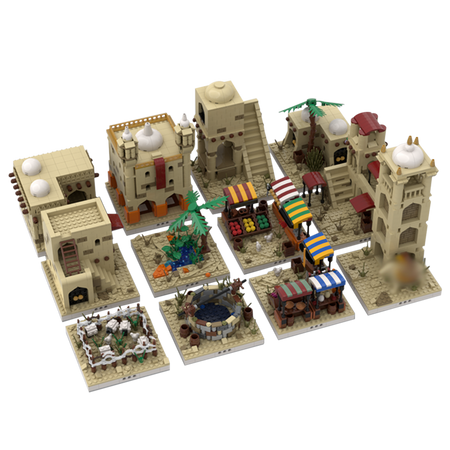 StarW A New Hope Seriers Desert Village Mos Eisley-Cantina Sky walke R2D2 Building Block Toy Compatible Lepine Christmas Gift
