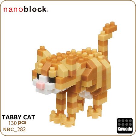 Kawada Nanoblock Nbc-282 Breed Tabby Cat 130 Pieces Anime Diamond Mini Building Blocks Creative Toys For Kids Level 3