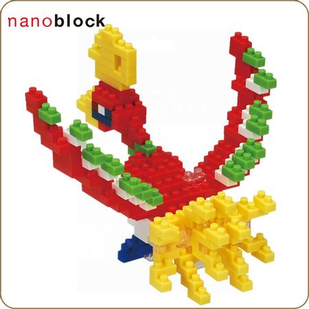 NanoBlock Pokemon Hoo NBPM-033 HOUOU 180pcs Anime Cartoon Diamond Mini Micro Building Blocks Bricks Toys Games