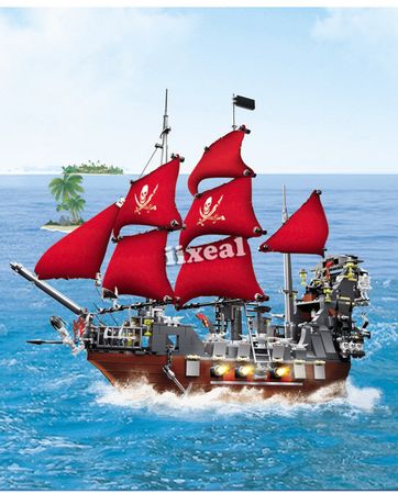 Classic Fit Lego Pirate Ship Set Building Blocks Caribbean Royal Guard Black Pearl Figures Bricks City Imperial Boat Toy for Boy