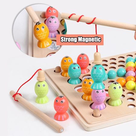 Kids Toys Montessori Wooden Toys Hands Brain Training Clip Beads Puzzle Board Math Game Baby Early Educational Toys For Children