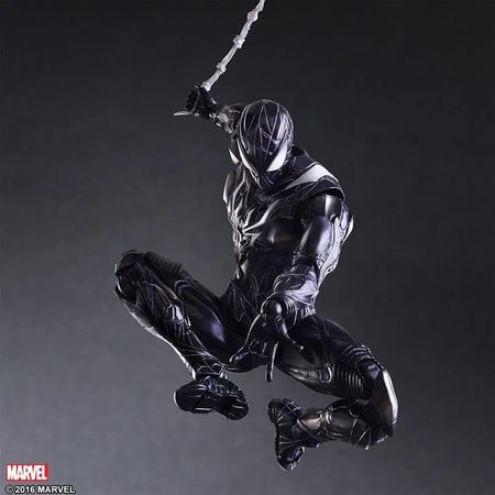 PLAY ARTS 27cm Black Spider Man Darkness Spiderman Action Figure Model Toys