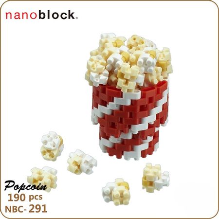 Nanoblock NBC-291 New Popcorn 190 Pieces Micro-Sized Building Blocks Creative Architecture Mini Bricks Toys For Kids