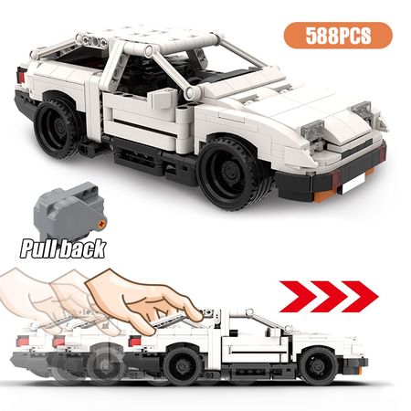 City Pull Back Mechanical Vehicles Building Blocks Creator Technic Racing Car MOC Model Bricks Educational Toys For Children