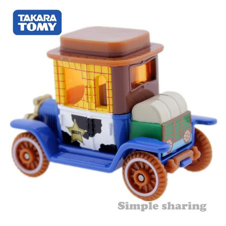 Takara Tomy Tomica DM 18 Disney Motors Woody Classic Miniature Convertible Car Model Kit Diecast Anime Figure Baby Toys