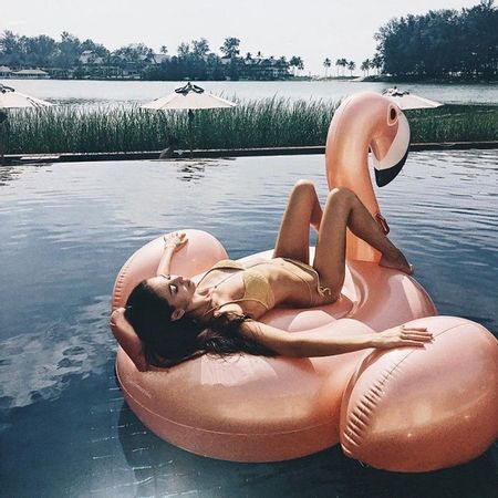 150CM Giant Flamingos Inflatable Ride-ons Pool Rafts Adults Children Summer Water Fun Pool Toys Holiday Party