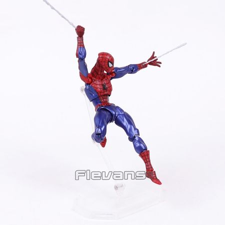 Revoltech Series NO.002 Spiderman The Amazing Spider Man PVC Action Figure Collectible Model Toy 16cm