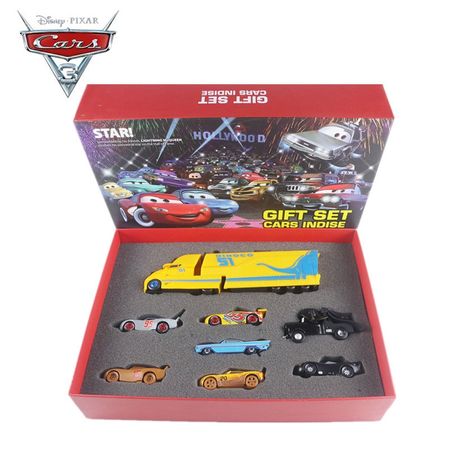 Disney Pixar 3 metal 1:55 alloy car model toy gift box set Lightning McQueen  mater, Sally, Raymond birthday gifts for children