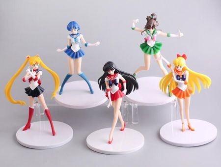 5pcs/set Sailor Moon Statue Figure Toys