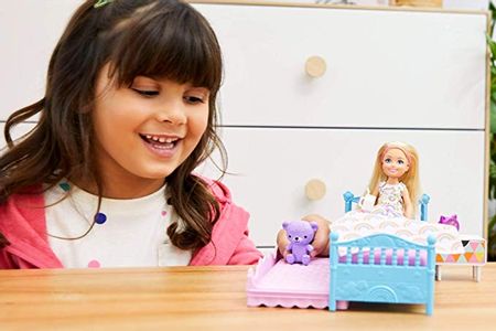Original Barbie Chelsea Doll Boneca baby bed time Feature Rainbow Mermaid Good Night Toys For children Birthday dolls for girls