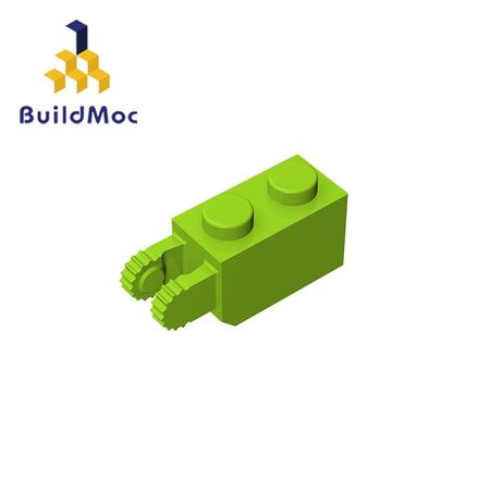 BuildMOC Compatible Assembles Particles 30365 Hinge Brick 1x2 For Building Blocks Parts DIY Educational   gift Toys