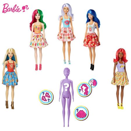 Original Barbie Color Blindness Box Light Tube Dress Pants Dress Doll House Accessories Girl Princess Child Gift Toy Bebe Reborn