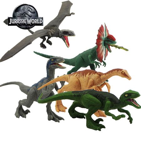 12-17cm Jurassic World Toys Attack Pack Velociraptor Blue Figure Dimorphodon Gallimimus Dragon PVC Action Figure Model Dolls Toy