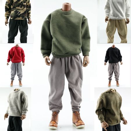 1/6 Male Capless Pullover Sweater Tops Coat Shirt Clothing Fit 12'' Man Figure