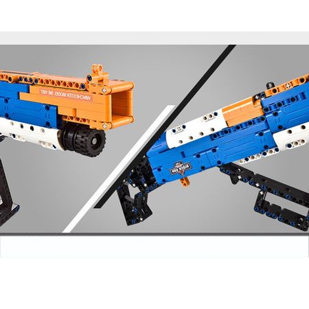 501pcs DIY Assembled Building Gun Block Toys Outdoor Simulated Shooter M1887 Model with Foam bullets Kit Gift for Boy Teenage