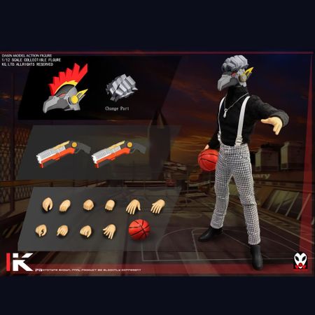 Tronzo Dasin Model EARTHTOYS Funny BasketBall Player Mr.K Chicken Head Real Cloth Movable PVC Action Figure Model Doll Toys