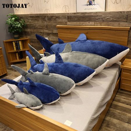 Big Size Soft Toy Plush simulation Shark Stuffed Toys Plush Toys Sleeping Cute Pillow Cushion Stuffed Animal Gift For Children