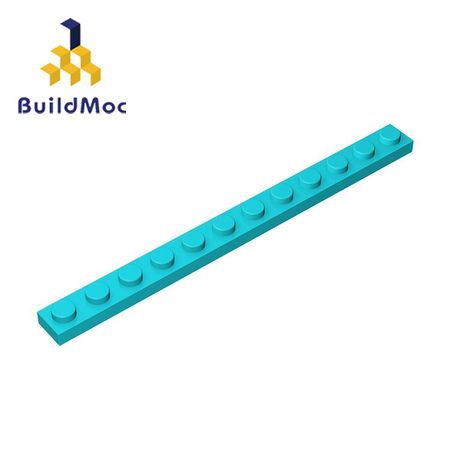 BuildMOC 60479 Plate 1 x 12 For Building Blocks Parts DIY LOGO Educational Tech Parts Toys