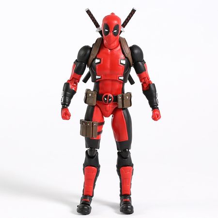 NEW Marvel Deadpool Mafex 082 Change Head PVC Action Figure Toy Doll Christmas Birthday Gift