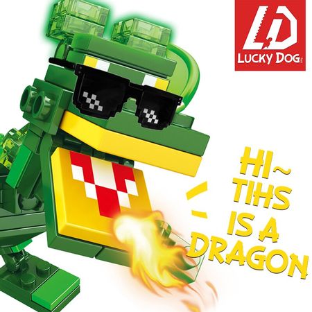 1 set Mine Dragon Figures Building Block City Constructor Bricks Educational Toys for Children