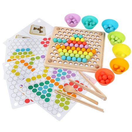 Kids Toys Montessori Wooden Toys Hands Brain Training Clip Beads Puzzle Board Math Game Baby Early Educational Toys For Children