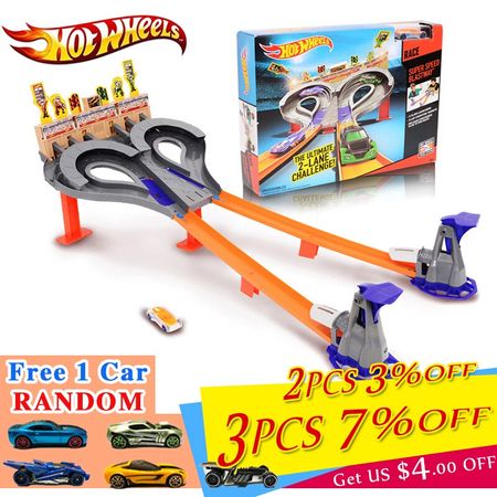 Hot Wheels Sport Track Toy High Impact Funny Toy  Gift Box Car Hotwheels Track Mode CDL49 For Kids