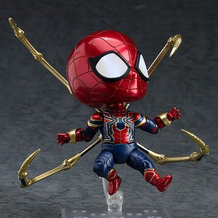 Anime Marvel Avengers Cute Iron Spider Man Spiderman Kawaii 10cm Action Figure Toys