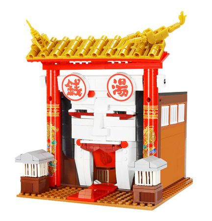 City Fit Lego Japanese Style Street View Building Blocks Chinese Architecture StreetView Chinatown Detective 3 SEMBO Toys