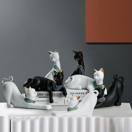 Egyptian cat miniature lucky cat resin crafts chinchilla home decoration modern home decoration desk accessories