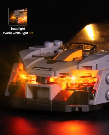 Vonado LED Light Kit Technic Fit Lego 75892 75895 75890 Speed Champion Senna Building Blocks for Light Up Your Toy (only Light )