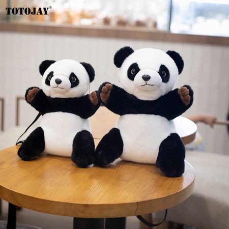 1pc 25/30cm Cartoon Cute Plush Panda Backpack Soft Animal Toys Doll for Children Kids Lovely School Bag Nice Birthday Gift