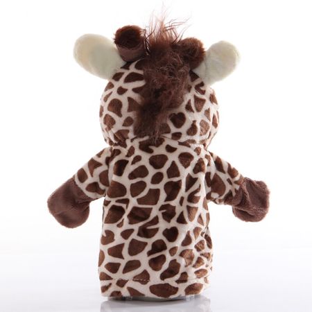 1pcs 25cm Hand Puppet Deer Animal Plush Toys Baby Educational Hand Puppets Story Pretend Playing Dolls for Kids Children Gifts