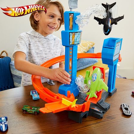 Hot Wheels Sport Car Racing Track Toys Airport Plane Multi Track  Building Set Improve Kid's Skill GFH90 Birthday