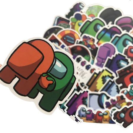 50pcs/100pcs Among Us Graffiti Waterproof Stickers for Mobile Phone Skateboard Notebook Computer Decal Cartoon Toy
