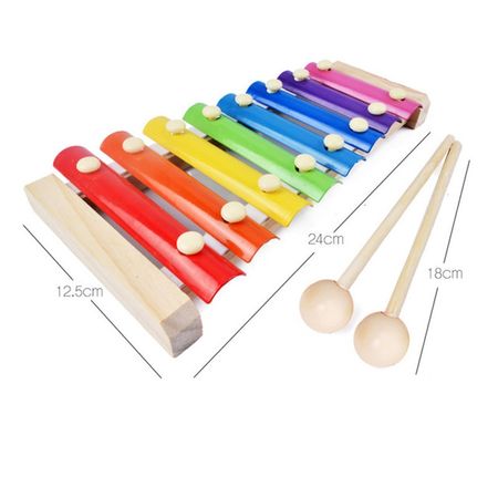 Baby Wooden Music Instrument Children Frame Style Xylophone Musical Funny Toys Developmental Hand Knocking Piano Learning Toy