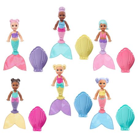 Original Barbie Dreamtopia Shell Blind Pack Chelsea Dolls Barbie Surprise Mini Mermaid Dolls Children Girls Gift Toys GHR66