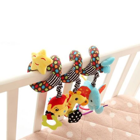 Newborn Baby Toys 0-12 Months Stuffed Stroller Toys Animal Baby Crib Pram Bed Hanging Educational Infant Baby Rattle Toy Juguete