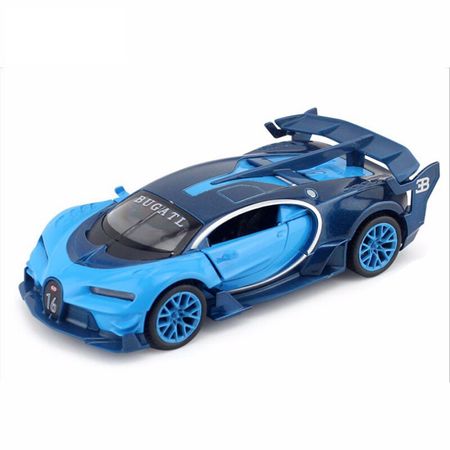 1/32 Red / Blue / Yellow Car Toys With Sound & Light Diecast Alloy Bugatti Veyron GT Car Model For Children