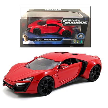 1/24 Fast and Furious Cars Lykan Hypersport Collector Edition Simulation Metal Diecast Model Cars Kids Toys Gifts