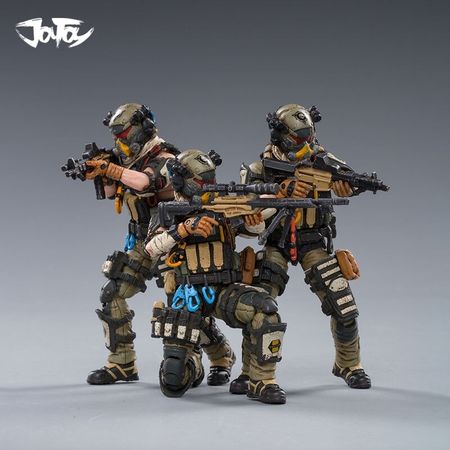 JOYTOY 82011061 1/18 Hell Skeleton Paratroopers Trio Special Forces Tactical Combat Squad  Dolls