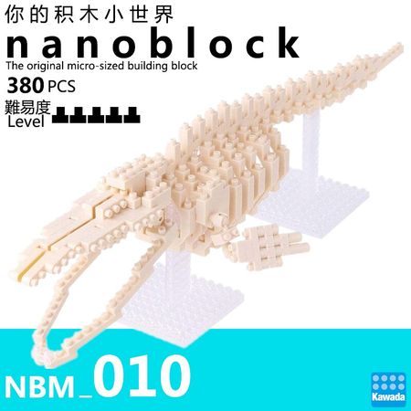 Nano-block Blue whale skeleton model NBM 010 Blue Whale Skeleton Building Blocks Model 380 pieces 12 Years+