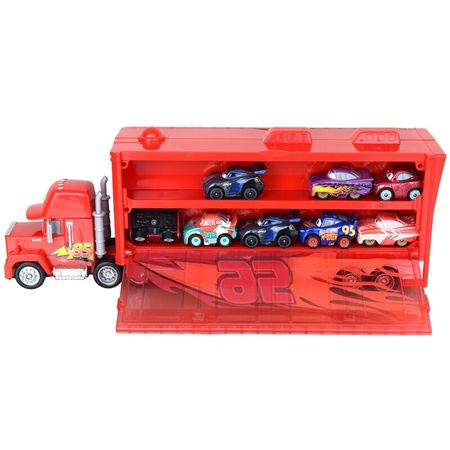 Original Disney Pixar Cars Mini Racers Lightning McQueen Mack Transporter Truck Toys Set FLG70 Diecasts Toy Vehicles Boy Gift
