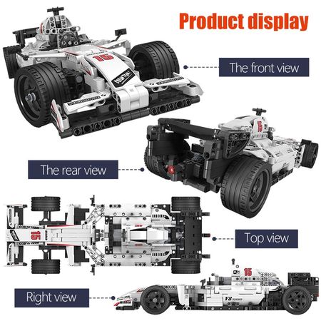 729PCS City Remote Control Car Building Blocks Technic RC F1 Racing Car Electric Bricks Enlightenment Toy For Children