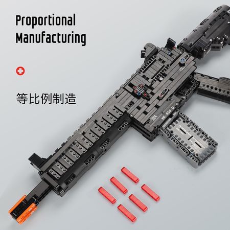 Military Technic Series Guns Assault rifle Can Fire Bullets Set HK416D Model Building Blocks Toys For Boys Gifts Lepining Bricks