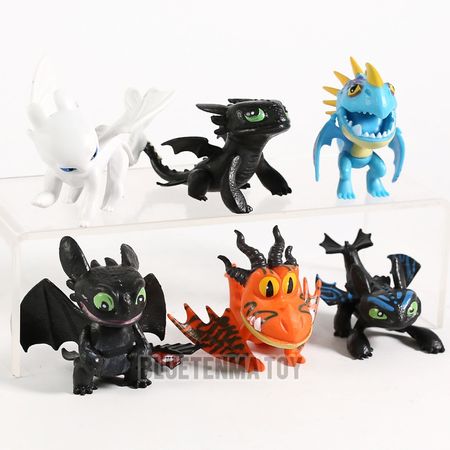 How To Train Your Dragon 3 Night Light Fury Toothless PVC Action Figures Cartoon Bezzubik Anime Figurines Dolls Kids Toys Set