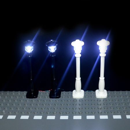 City Street Light Building Blocks LED Lamps 7 Ports LED USB Light-Emitting Classic Brick Compatible All Brands Mini Model Light