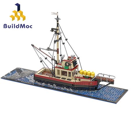 Buildmoc Fishing Boat City Great Vehicles Bricks Building Blocks Model toys for Childrens Kids Christmas Gift